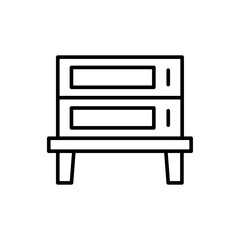 Pizza oven outline icons, minimalist vector illustration ,simple transparent graphic element .Isolated on white background