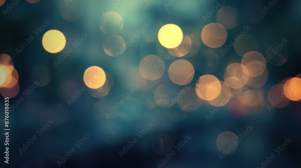 Poster serene glow - abstract defocused lights creating a tranquil atmosphere
