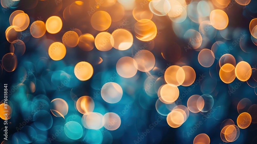 Poster tranquil glow - abstract defocused lights creating a calming ambiance