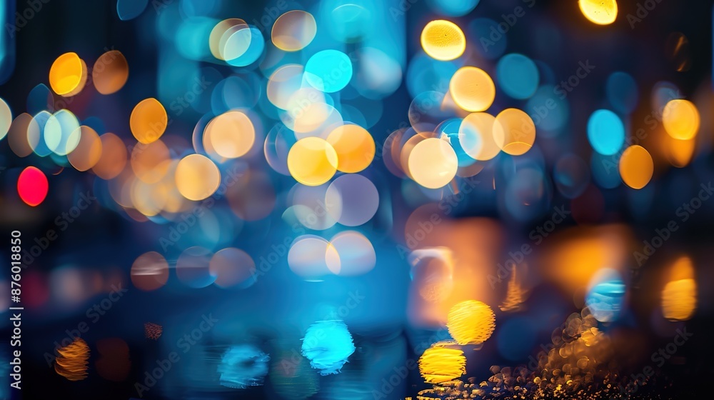 Poster serene illumination - abstract defocused lights creating a calming atmosphere