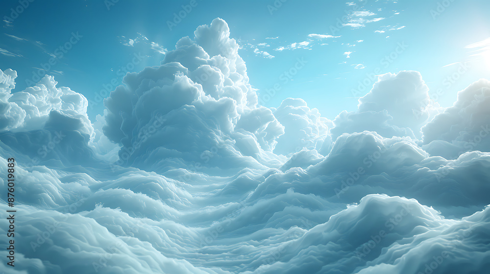 Poster cloud computing landscape - abstract background