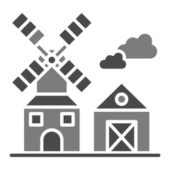 Windmill village Icon