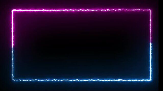 Neon face cam overlay animation with transparent background for twitch and live stream 