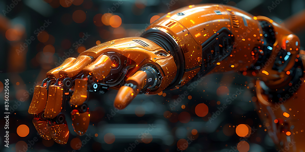 Poster robotics automation innovation on copper canvas