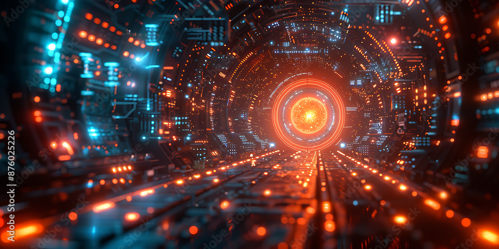 Poster neon ai canvas: futuristic background for advanced tech concepts