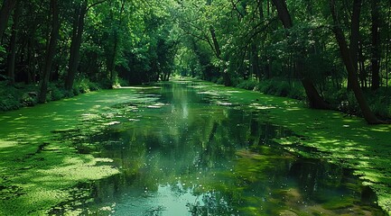 Obraz premium stream in the forest