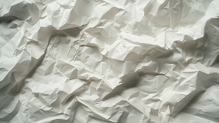 Obraz premium White paper sheet texture background with crumpled wrinkled and rough pattern, empty blank paper page material for any design. 