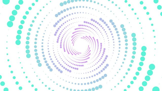 Color spirals rotate. Video radial optical illusion. Hypnotic spirals moving. Design for reels shorts poster banner. Horizontal 4K.