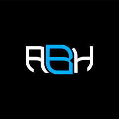 ABH logo design, ABH simple and modern logo. ABH luxurious alphabet design