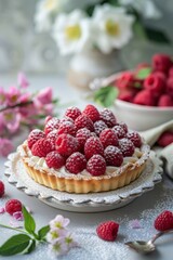 Raspberry Tartlet With Powdered Sugar