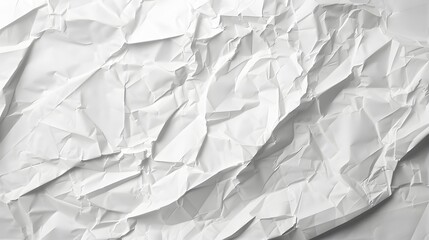Obraz premium White paper sheet texture background with crumpled wrinkled and rough pattern, empty blank paper page material for any design. 