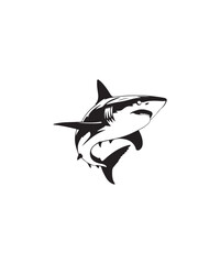 Shark silhouette vector art Design.