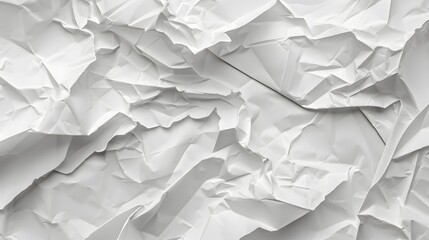Obraz premium White paper sheet texture background with crumpled wrinkled and rough pattern, empty blank paper page material for any design. 