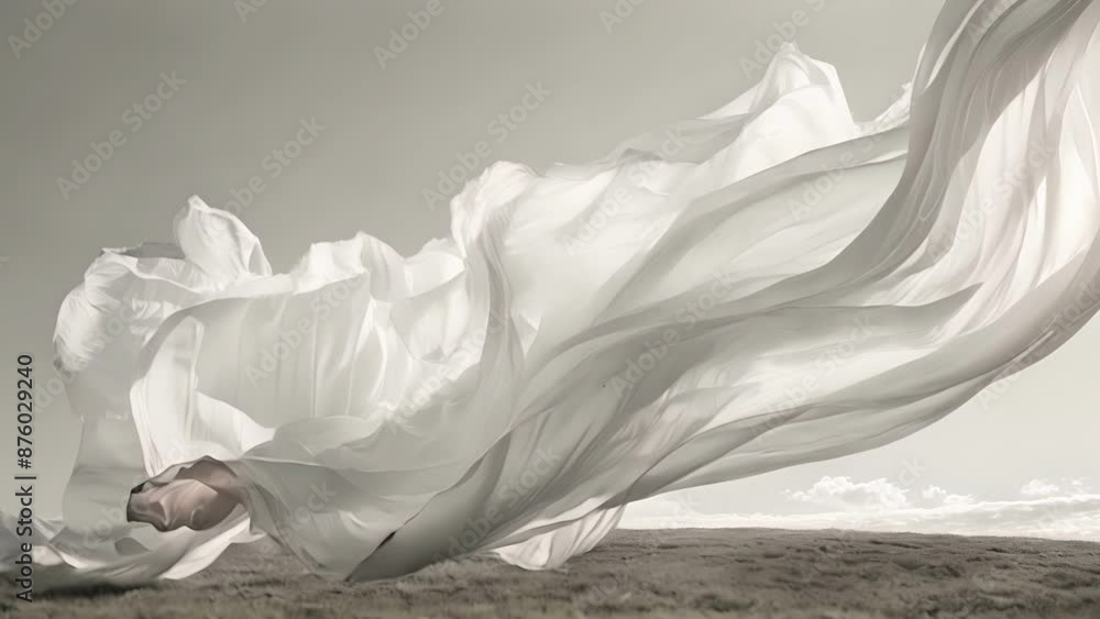 Aufkleber the fabric appears to be floating in the air creating a dreamy atmosphere.