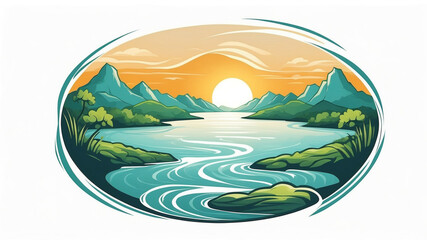 landscape with mountains