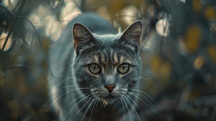 A cat looking directly at you