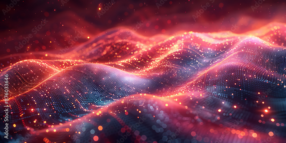 Aufkleber abstract big data visualization - futuristic design