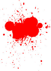 red blood watercolor brush painting splash splatter vector