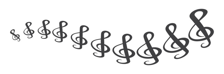 Icon of music note. Music icon vector, Melody, song, note, sound, audio sign Isolated.