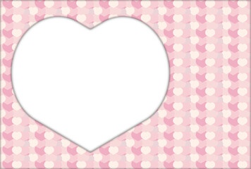 可愛いハートの3dフレーム