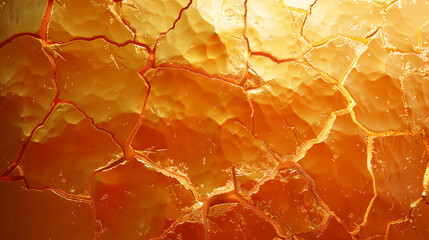 Fototapeta premium Colorful orange crack background