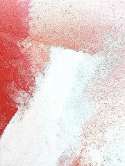 Red and white paint on the wall. Abstract background for design.