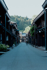 早朝の飛騨高山 三町伝統的建造物群保存地区　岐阜県高山市
