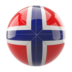 Obraz premium Abstract, Norway modern flag for 2024 Olympics in Paris. Concept use, isolated PNG transparent