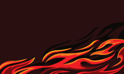 Burning flame car wrap sticker design
