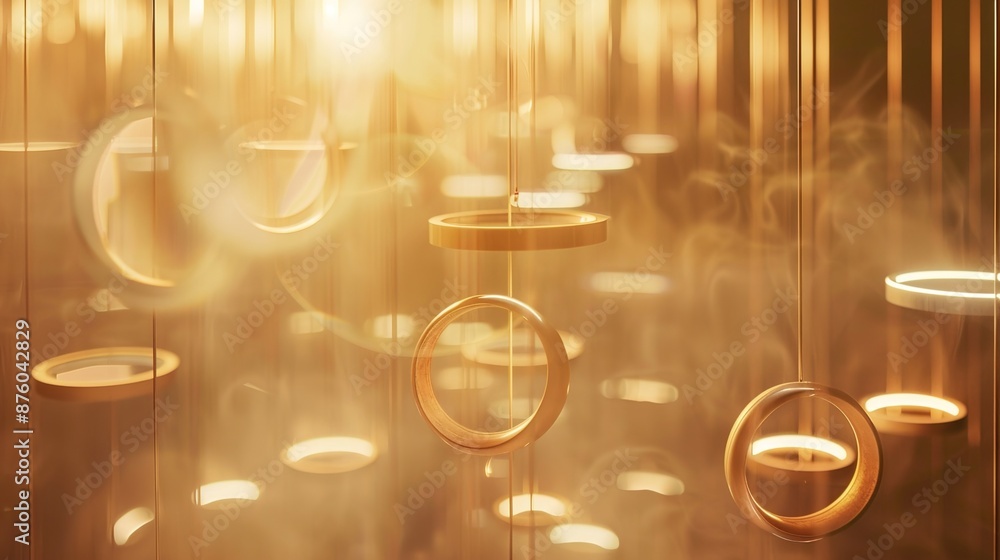 Aufkleber enchanting array of defocused circular lights creating a serene and ethereal atmosphere