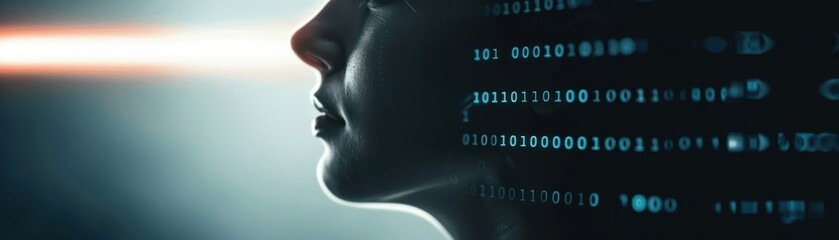 Obraz premium Dynamic AI assistant, holographic voice response, advanced technology, sleek design