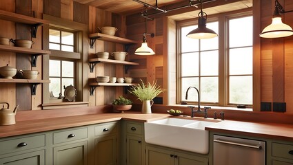 kitchen interior with kitchen