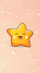 Cute star illustration | High Quality | Wallpaper	