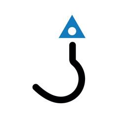 Crane hook construction vector icon