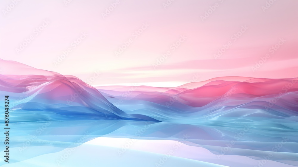 Poster serene gradient transitions enriched with luminosity for modern digital design