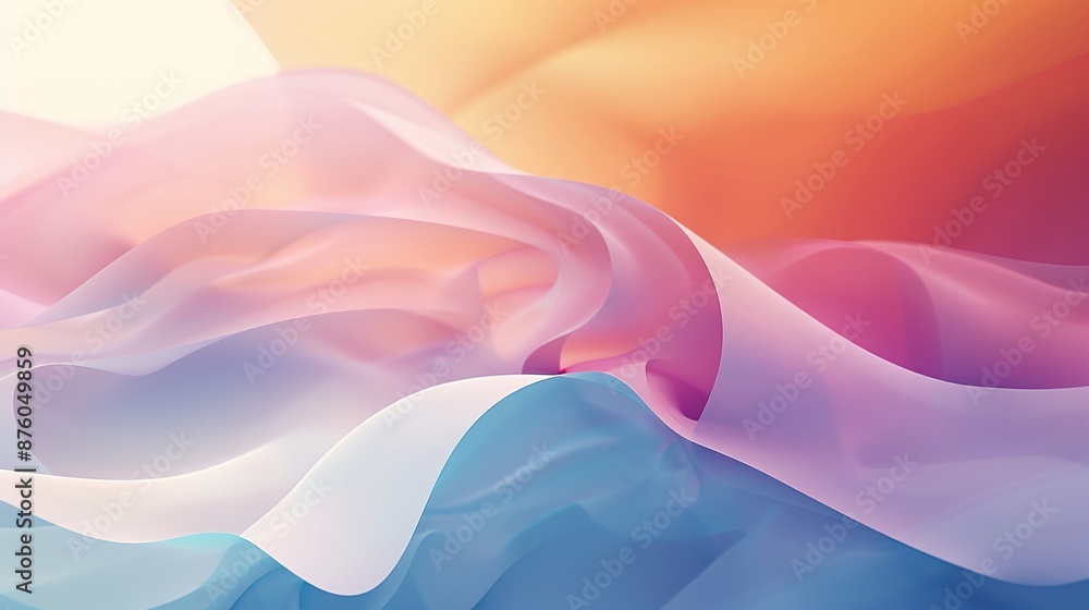 Poster serene abstract background with blurred shapes and soft gradients for copy space