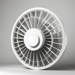 Fan ventilator logo icon on white background, Generative AI