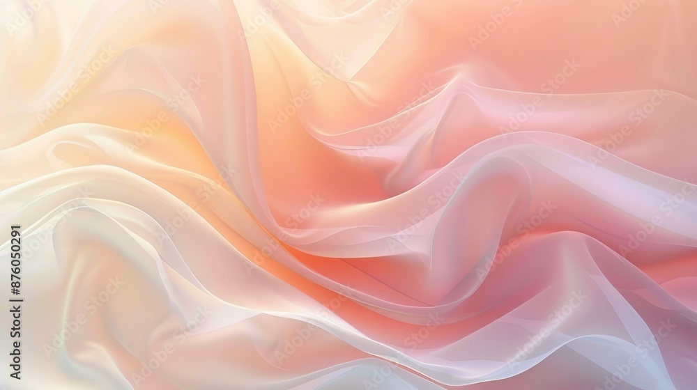 Poster tranquil abstract background with soft curves and subtle gradients for digital presentations