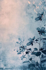 watercolor background with flowers, space for text, invitation, template