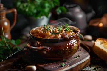 Michelin starred French Cassoulet, cuisine food photography