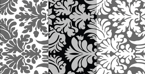 seamless ornament floral pattern with leaves