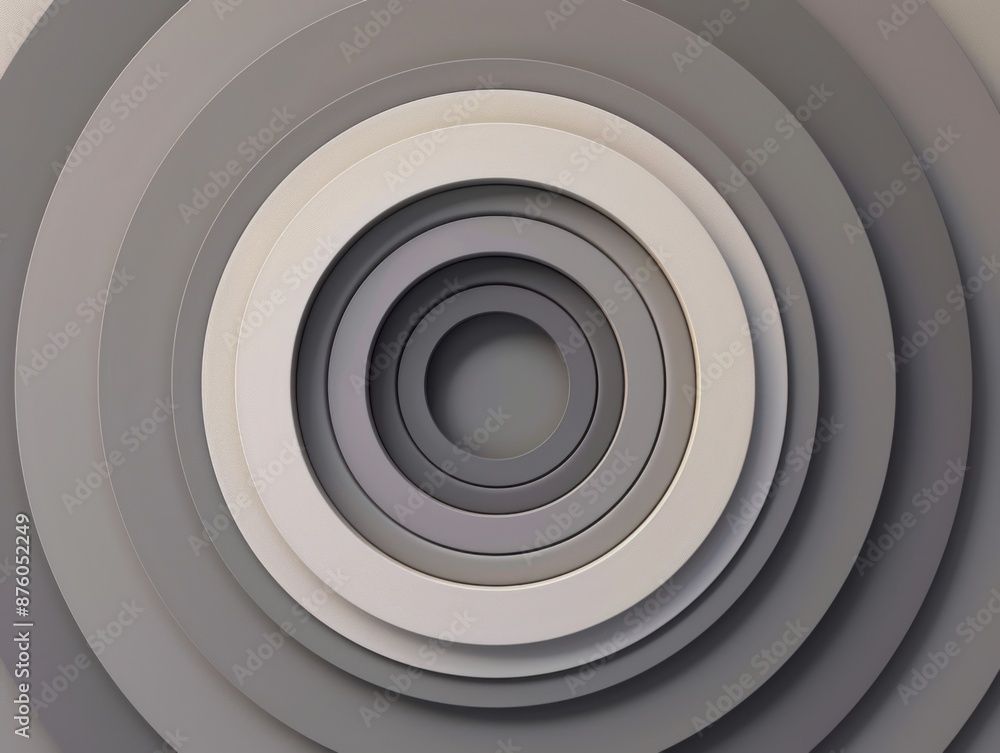 Aufkleber abstract geometric background featuring concentric gray circles. modern, minimalistic design perfect