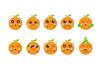 Cute Orange Emoticon Designs