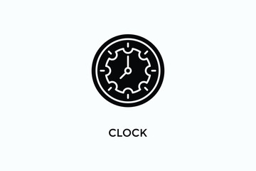 Clock Vector Icon Or Logo Illustration
