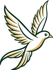 Flying birds silhouettes on white background. Vector illustration. isolated bird flying. tattoo design.