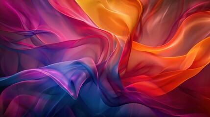 Obraz premium Serene Illumination - Abstract Art Print with Vivid Colors and Fluid Forms