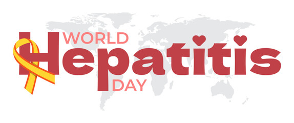 Minimalist world hepatitis day, health awareness graphic concept
