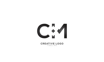 CM CIM Abstract initial monogram letter alphabet logo design
