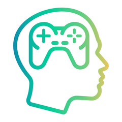 game Line Gradient Icon