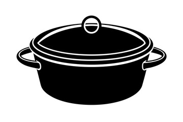 Silhouette of Dutch oven  vector illustration